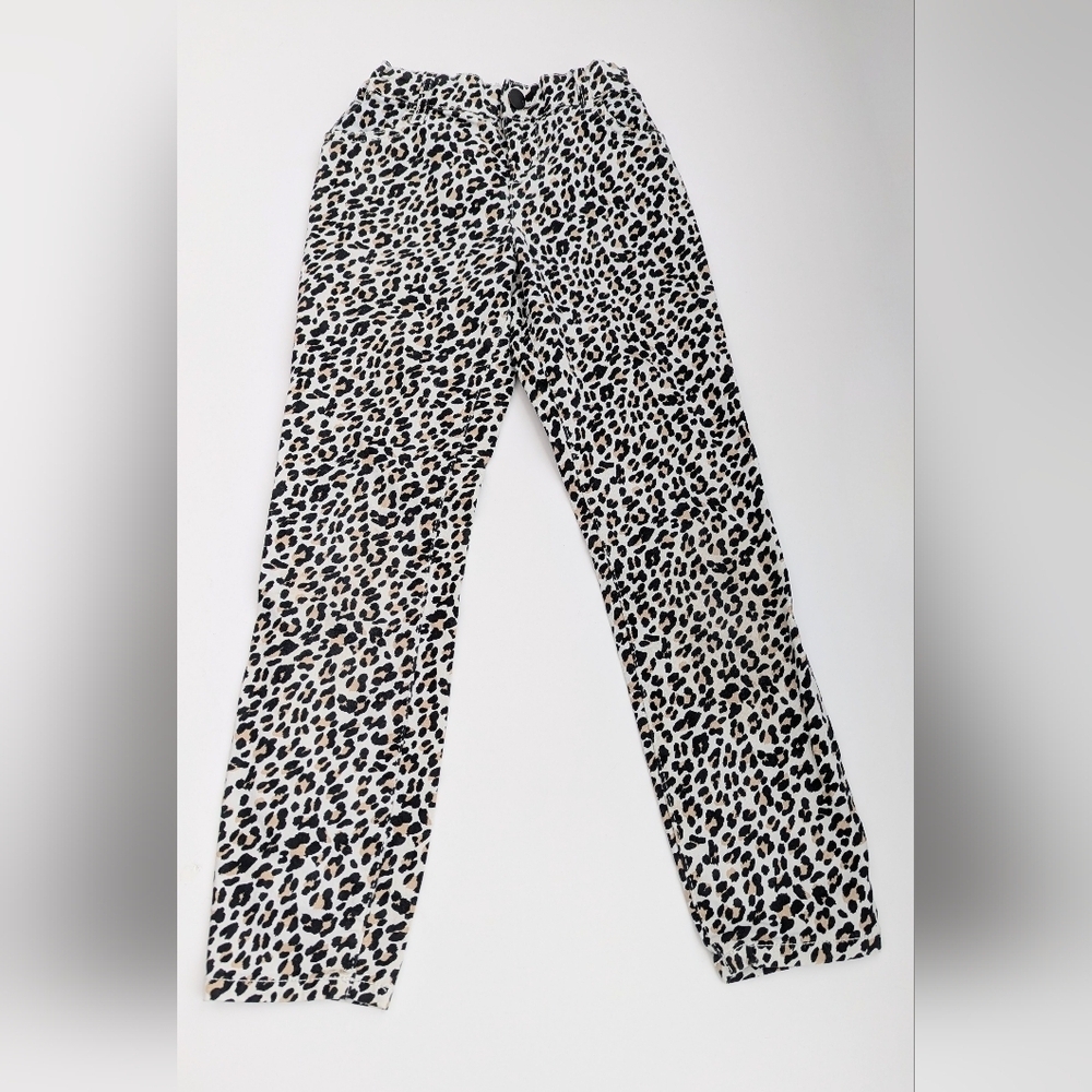 Children's Place Girls' (Size 8) Animal/Leopard Print Pants w/Adjustable Waist